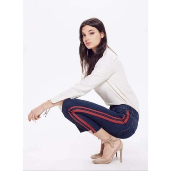 💕MOTHER💕 Insider Crop Step Fray Jeans ~ Speed Racer 26 - Picture 7 of 16